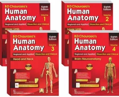 BD Chourasia Human Anatomy 4 Volume Set 8th Edition